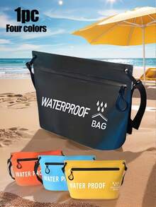 1 件防水干燥袋、旅行手提包、洗漱袋、化妆品收纳袋、小型盥洗袋，适合游泳漂流皮划艇河流徒步旅行漂浮划船、海滩度假、旅行必备（四种颜色可供选择） - 彩色 - 查看 2