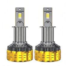 SEREE 2pcs 6000K LED Car Headlights - 120,000 Lumens High Brightness, FPWR Side-Emitting Design, 360° Beam Angle, N-Play Chip, Aluminum Alloy Housing, Plug & Play With External Driver For H3 Low/High Beam Upgrade - H3 - Xem 1