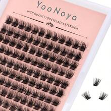 Lash Clusters 144 PCS 10 Mm Volume Lashes Eyelash Clusters D Curl Cluster Eyelash Extensions Natural Wispy Cluster Lashes Reusable Individual Thick Lash Extension QD10mm Selected For You - Black - View 1