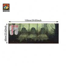 1 pièce Tapis antidérapant de salle de bain avec motif de citrouille fantôme d'Halloween, en matériau de cachemire artificiel, avec décoration moelleuse, convient pour les portes, les salles de bain, les cuisines et autres occasions, lavable en machine, antidérapant, décoration quotidienne, peut être offert en cadeau