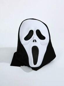 1 pièce de masque de festival, foulard noir avec crânes, maquillage masque terrifiant, masque en latex pour jeux de rôle, costumes d'Halloween, fournitures d'Halloween, accessoires de scène, masques, masques de jeux de rôle