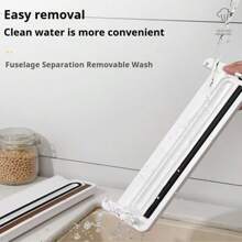 2-In-1 Digital Display Portable Household Electric Food Preservation Machine, Vacuum Food Sealer Suitable For Various Food Preservation, Vacuum Sealing Machine/Plastic Sealing Machine, Applicable To Dry, Wet, Powdery Food Vacuum Preserver