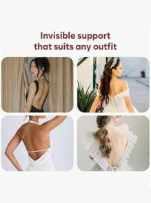 1 Paio Di Reggiseni Adesivi Riutilizzabili | Reggiseni Invisibili Senza Spalline E Senza Schiena Con Push-Up Adesivo - Coperture Per Capezzoli Autoadesive Per Abiti Senza Schiena