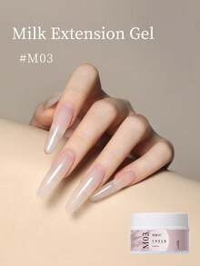 18ML Quick Extension Gel Nail Polish Nude Milk White Color Finger Prolong Acrylic Crystal Construction Hard Gel Varnish - 彩色 - 查看 12