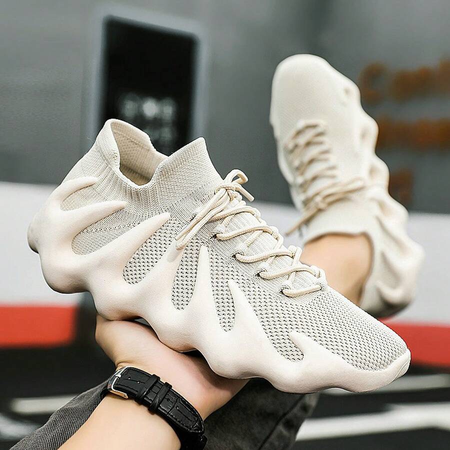 Women's Breathable  Volcano Shoes Mesh Sports  Shoes Couple Octopus Running Shoes Couple Shoes - 450-1 màu be - Xem 1