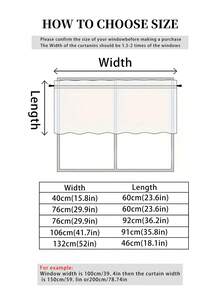 1pc Solid Color Blackout Curtain, Modern Minimalist Home Shading, Heat Insulation Kitchen Curtain, Suitable For Living Room, Bedroom, Kitchen, Home Decor, Room Decoration - Multicolor - View 4