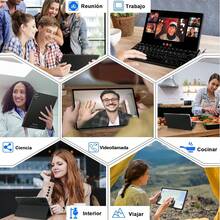 TenYide Tablet Android 15 de 10 Polegadas, Tablet Celular com Slot para Dois Chips, Tablet & Telefone 4G LTE (Faz Chamadas), 1080 HD IPS, 16GB+128GB, Suporta Expansão de 1TB, Tablet com Câmera de 13MP+5MP, GPS, Wi-Fi 5G, USB - Púrpura - Visão 9