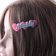 Customized Acrylic Letter Casual Hair Clip, Everyday Personal Name Headpiece Accessory DIY Jewelry Gift For Women And Girls, Layered Acrylic Craft - Multicolor - View 6