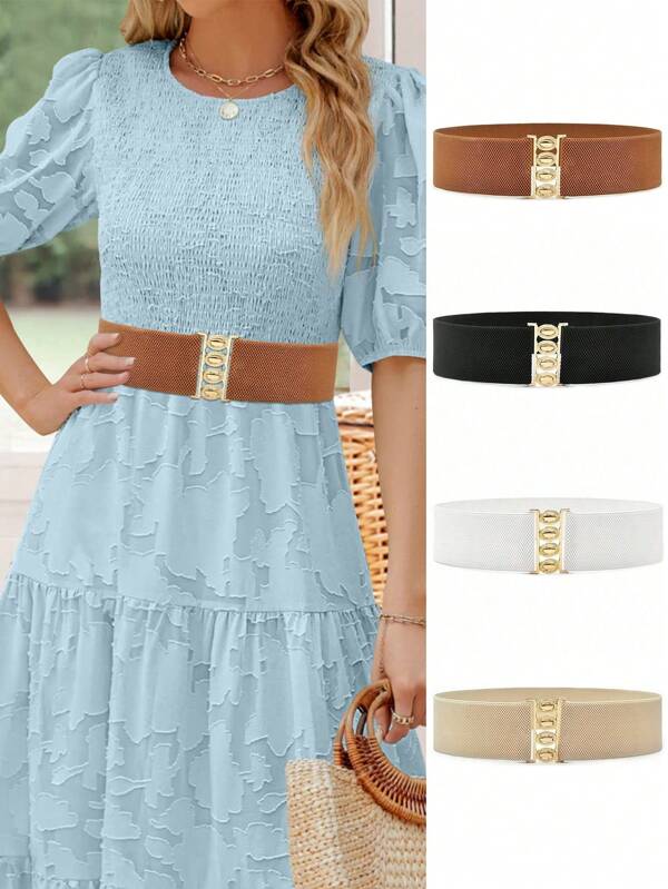 1 peça/3 peças Cinto Elástico Feminino Moda Simples, Cinto Elástico Feminino, Cinto Vintage Elástico Feminino Adequado para Vestido Elegante Feminino, Adequado para Vestir em Festa, Feriado, Outono, Halloween