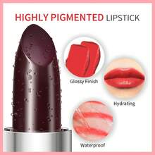 SNAILGIRL Magic PH-Changing Lipstick, Black & Red Glitter Shimmery Lip Gloss, Temperature-Changing Tinted Lip Balm, Moisturizing & Nourishing Lip Makeup For Women & Girls, 24-Hour Long-Lasting Color, Suitable For All Skin Types, Perfect For Daily Makeup, Valentine's Day Gift, Ideal For Casual, Street, Holiday, Party Occasions All Year Round - Nhiều màu - Xem 9