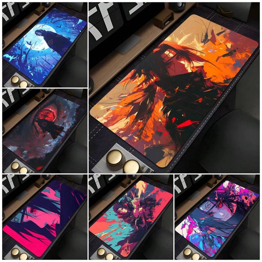 1/9件套日系动漫笔记本电脑鼠标垫，游戏鼠标垫，桌面装饰，办公用品，返校季游戏鼠标垫，桌面配件，办公用品，桌面配件，鼠标垫，桌面鼠标垫 - 彩色 - 查看 1