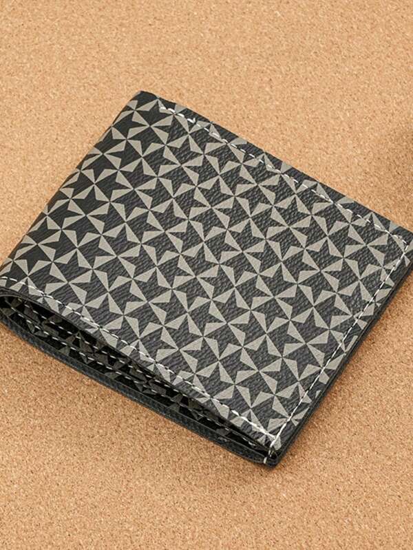1 Piece - Men's Wallet Card And Bag In One Men's Short Wallet Checkered Multi-Slot Retro Wallet Man Men's Wallet For Women Wallet Mini Wallet Purse Wallet Small Wallet Cute Wallet Money Wallet