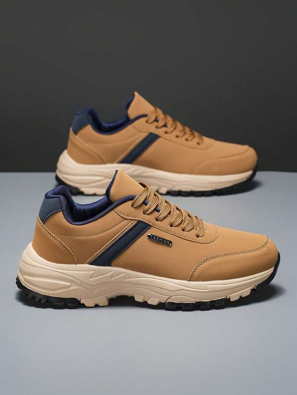 Men's Lace-Up Hiking Shoes, Outdoor Sports Casual Shoes For All Season