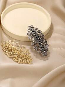 1pc Vintage Style Hollow Out Metal Alloy Women's Palace Hair Comb For Daily Updo Hair Styling, Gift Gold Head Piece Hair Clips Claw Clips Hair Claws Hair Slide Hair Barrettes, School Stuff, Hair Accerssories