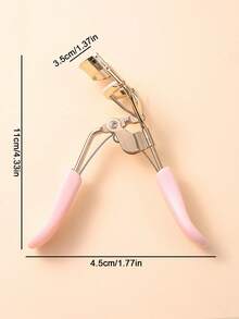 1pc Gold Eyelash Curler With 10pcs Replacement Pads, Essential Makeup Tool, Portable Eyelash Curler, Long-Lasting Natural Look, Suitable For All Eye Shapes, Home & Travel, Unisex
