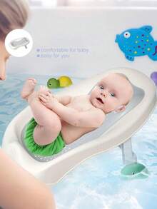 100pcs-Baby Bath Stand, Bath Tub For Babies Up To 6 Months, Adjustable Slope Newborn Bath Tub, Bath Brush , Ear Protectors, Essential Baby Bath Tub For Newborns, Newborn Essentials. - Multicolor - View 3
