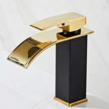 Bathroom Waterfall Faucet, Stainless Steel Square Spout Sink Faucet, Mirror Finished Hot And Cold Water Basin Faucet