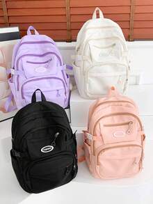 1pc Back To School Backpacks, Fashionable, Casual, Cute Backpacks, Schoolbags. Large Capacity, Suitable For Work, Commuting, Work, Shopping, School, Vacation, Outdoor Leisure, Travel, Shopping And Other Daily Use, Birthday Gifts For Friends. - Backpack - View 2