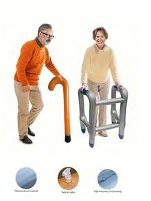 1pc/Set Inflatable Walker And Cane, Outdoor Game Accessories, Retirement Party Decorations And Tricks Gift For Elderly - Multicolor - View 1