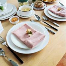 منشفة شاي ذات لون واحد، منديل طاولة غربي مربع القماش، مناديل لحفل الزفاف وبداية العام الدراسي