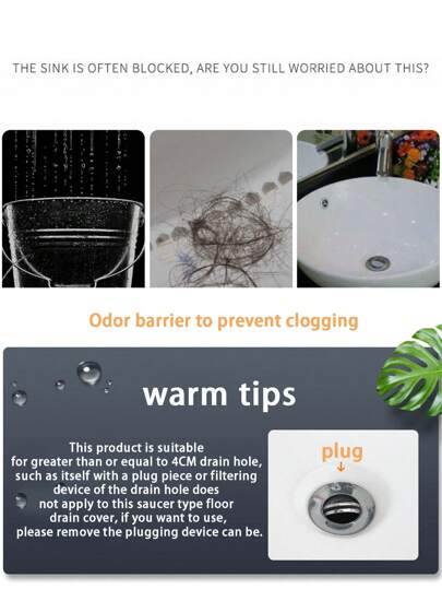 10个装 - 5.3厘米/3.9英寸淋浴排水塞 - 硅胶浴缸排水过滤器，毛发收集器，浴缸排水盖，易于安装和清洁，适用于浴室浴缸和厨房，颜色随机