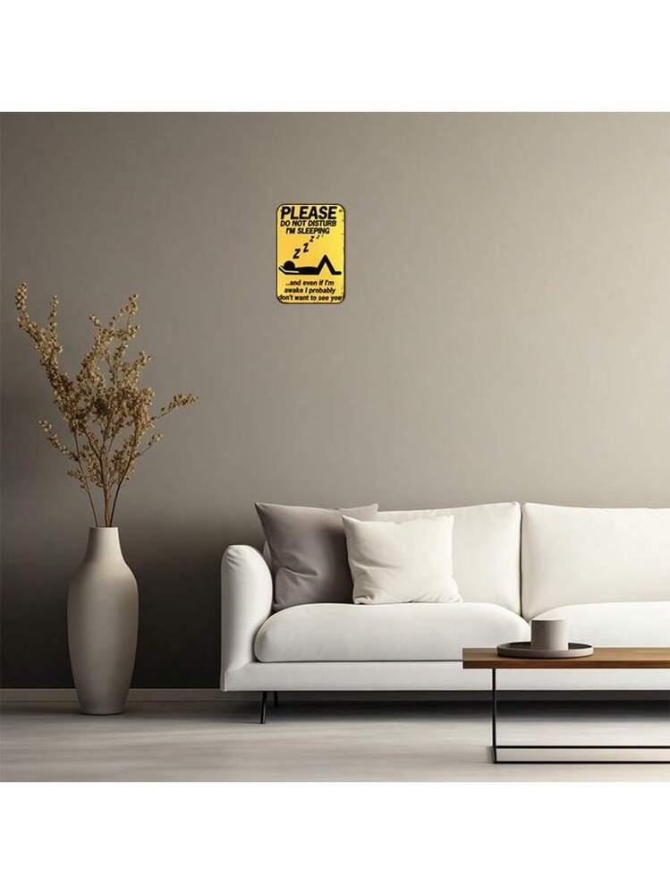 1個 「Don't Disturb」面白い金属製ブリキ看板（11.81インチ×7.87