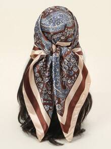 1 pieza Pañuelo casual con estampado de paisley