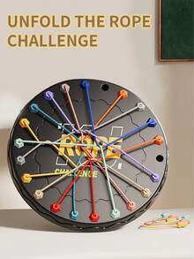 Triangular Chain Board Game Toy, Geometric Multi-Player Game, Rubber Band Triangle Chain Game, Multi-Person Leisure Game Toy - Black - View 11