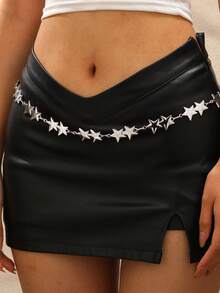 1 件时尚复古休闲星眼几何设计女士腰链身体链首饰，适合所有场合、海滩、派对、日常穿着、节日