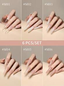 18ML Quick Extension Gel Nail Polish Nude Milk White Color Finger Prolong Acrylic Crystal Construction Hard Gel Varnish - 彩色 - 查看 9