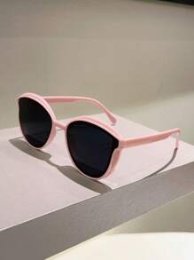 1 副女士新款猫眼形粉色时尚眼镜多层框架设计绿色装饰眼镜简约风格设计大尺寸全框女士配饰眼镜猫眼形墨镜