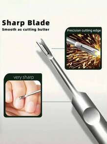 5-częściowy profesjonalny stalowy odpychacz do skórek, przyrząd do usuwania skórek, widelec do przycinania skórek, zalecenie dotyczące manicure, narzędzie do usuwania martwego naskórka, zadziorów i odcisków - klasa medyczna, łatwy w chwytaniu zestaw do pedicure z wklęsłą rączką i pudełkiem do przechowywania - zestaw narzędzi do manicure i pedicure dla dorosłych (mężczyzn i kobiet), prezenty dla rodziny, przyjaciół, ukochanych, na powrót do szkoły.