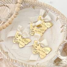 个性化亚克力镜面标签、蝴蝶派对礼品标签、回礼标签、洗礼礼品标签、感谢礼品标签、生日回礼标签