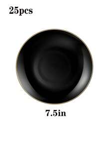 25 pièces Assiette de gâteau blanc, service de couverts de mariage de haute qualité, réutilisable et facile à nettoyer. Parfait pour la décoration de mariage, la décoration de fête, les anniversaires, les réunions de famille, les activités en plein air, l'école, la décoration de salle à manger et de cuisine pour les dîners de groupe