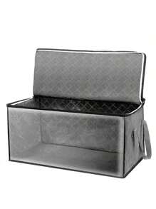 1 pieza Bolsa de almacenamiento transparente de gran capacidad, caja organizadora de armario plegable para ropa de cama, bolsa de empaque de ropa para mudanzas, dormitorio y espacios de alquiler