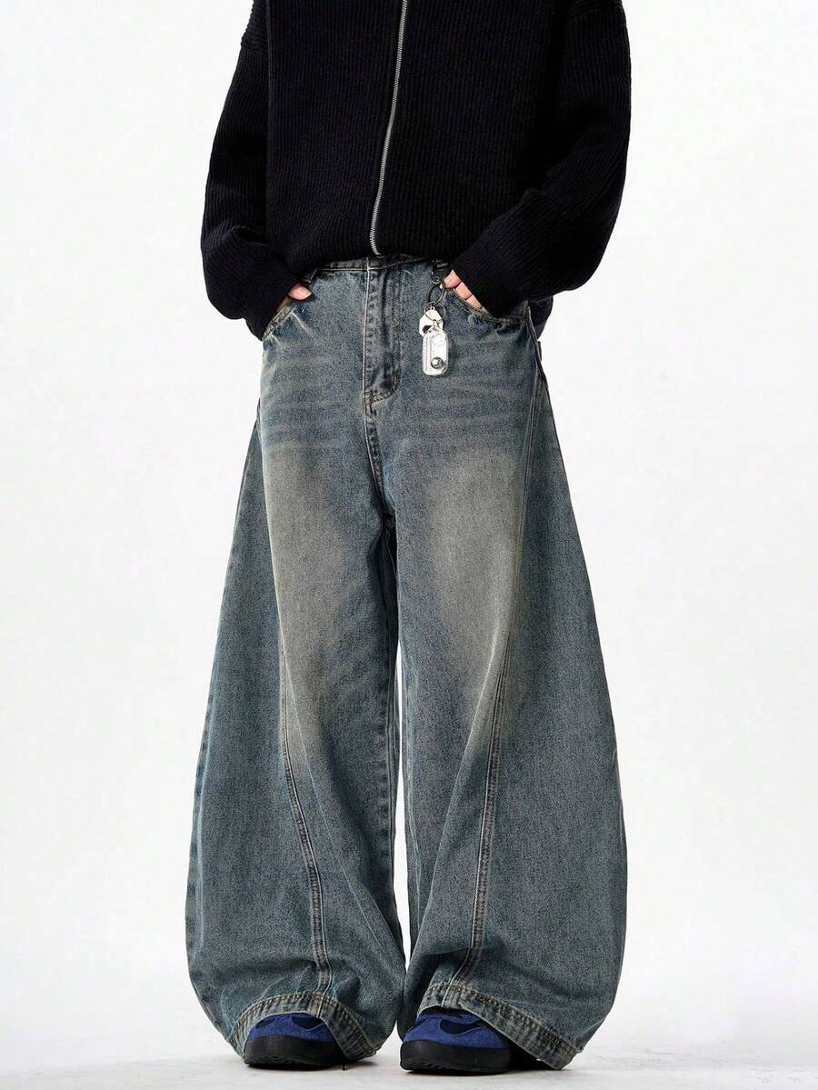 Men Pants - Light Blue - View 1