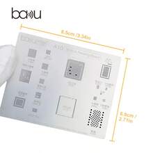 BAKU BGA Reballing Universal Stencil BGA Rework Net Stencil Template Solder Steel Mesh Directly Heat Set Kit Phone BGA IC Chips Repair Tool - Silver - View 5