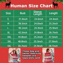 Christmas Pet OutfitFamily Matching Dog And Owner Clothes OutfitsChristmas Pet Cat Sweater Costume For Small Medium Extra Large Dogs Women MenDog And Owner Matching Sweaters Separately For Human Human XL - OnlyForHuman - View 3