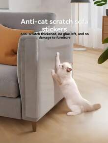 1 buc bandă adezivă transparentă pentru protecție a mobilierului, anti-zgârieturi pentru pisici, poate fi lipită pe canapea, ușă, pat, fereastră - clar - Vizualizare 4