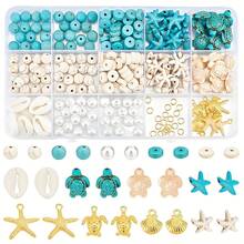 1 Set Ocean Summer Vacation Style Friendship Charm Bracelet Making Kit Clay Beads Set For Jewelry Bracelet Necklace Earring Making Diy Craft