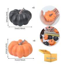 1 Stück / 8 Stück / 16 Stück Halloween DIY Simulation Kürbis Schaumstoff Fake Kürbis Dekoration, Herbst Kürbis Set Thanksgiving Kürbis Dekoration Herbst Künstlicher Kürbis Realistischer Schaumstoff Kürbis