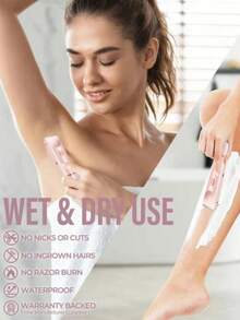 2-In-1 Female Wet And Dry Dual Use Shaver, Female Electric Shaver, Whole Body, Legs, Underarm, Double Headed Shaver, Gift - Multicolor - View 7
