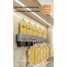 1pc Wall-Mounted Kitchen Organizer Rack With Compartments For Knives, Spoons, Chopsticks, Multi-Functional Utensil Holder - View 8