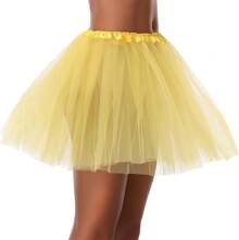Women Teen Adult Classic Elastic 3 4 5 Layered Tulle Tutu Skirt Costume BottomHalloween Christmas New Year