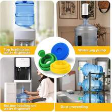 3 And 5 Gallon Water Jug Cap Reusable, Silicone Replacement Gallon Caps For 55mm Bottle And Water Dispensers,Non-Spill 5 Gal Water Jug Cap Replacement Cover(3 Pack) - Colorful 3 Packs - View 3