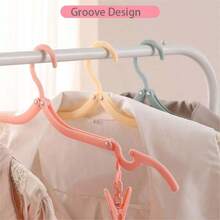 Cuier pliabil ultraportabil pentru haine, pentru călătorii și uz casnic - Organizator de haine ușor, care economisește spațiu, cu brațe reglabile, design pliabil, construcție durabilă din oțel, cârlige cu prindere rapidă, accesorii versatile pentru dulap, spălătorie, cămin, camping și escapade de weekend; Suport compact, pliabil, care maximizează spațiul din dulap - Multicolor - Vizualizare 6