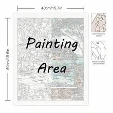 1 Piece 40*50cm Sunshine Mountain Digital Oil Painting, DIY Acrylic Painting Kit, Ideal Gift For Friends And Family, Hand-Painted Coloring, A Surprising Gift - Multicolor - View 10