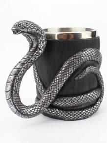 1 Peça Caneca com Design de Cobra em Resina com Revestimento de Aço Inoxidável 304, Copo Portátil Poderoso de Uso Doméstico Único, Copo de Água Personalizado