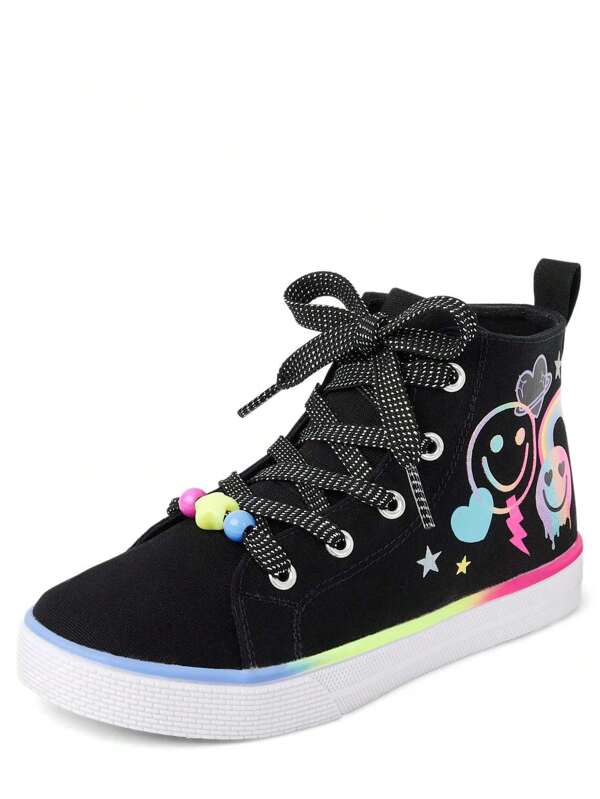The Children's PLACE Girls Doodle High Top Sneakers