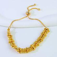 Dubai Multi Layer Gold Beads Bracelet 21k Gold Plated Arabian Islamic Religious Bangles Women Wedding Party Jewelry - Beads Bracelet - View 6